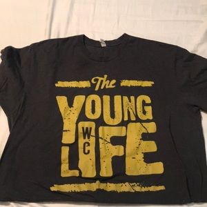 Charcoal Young Life Work Crew shirt